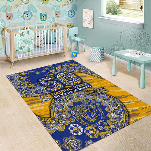 West Coast Eagles NAIDOC Week 2026 Area Rug Australian Aboriginal Dot Art Dreamtime Pattern Style
