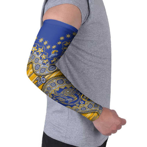 West Coast Eagles NAIDOC Week 2026 Arm Sleeves Australian Aboriginal Dot Art Dreamtime Pattern Style