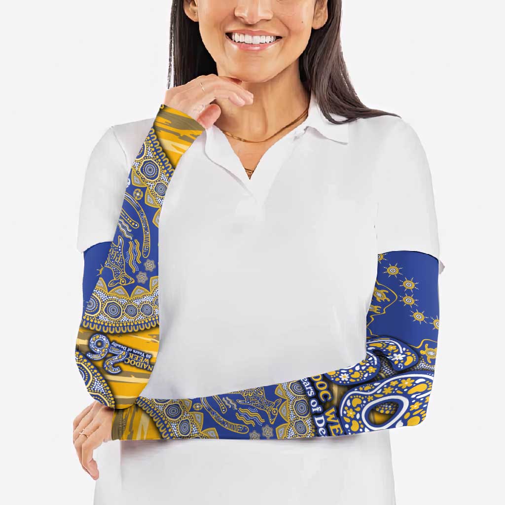 West Coast Eagles NAIDOC Week 2026 Arm Sleeves Australian Aboriginal Dot Art Dreamtime Pattern Style