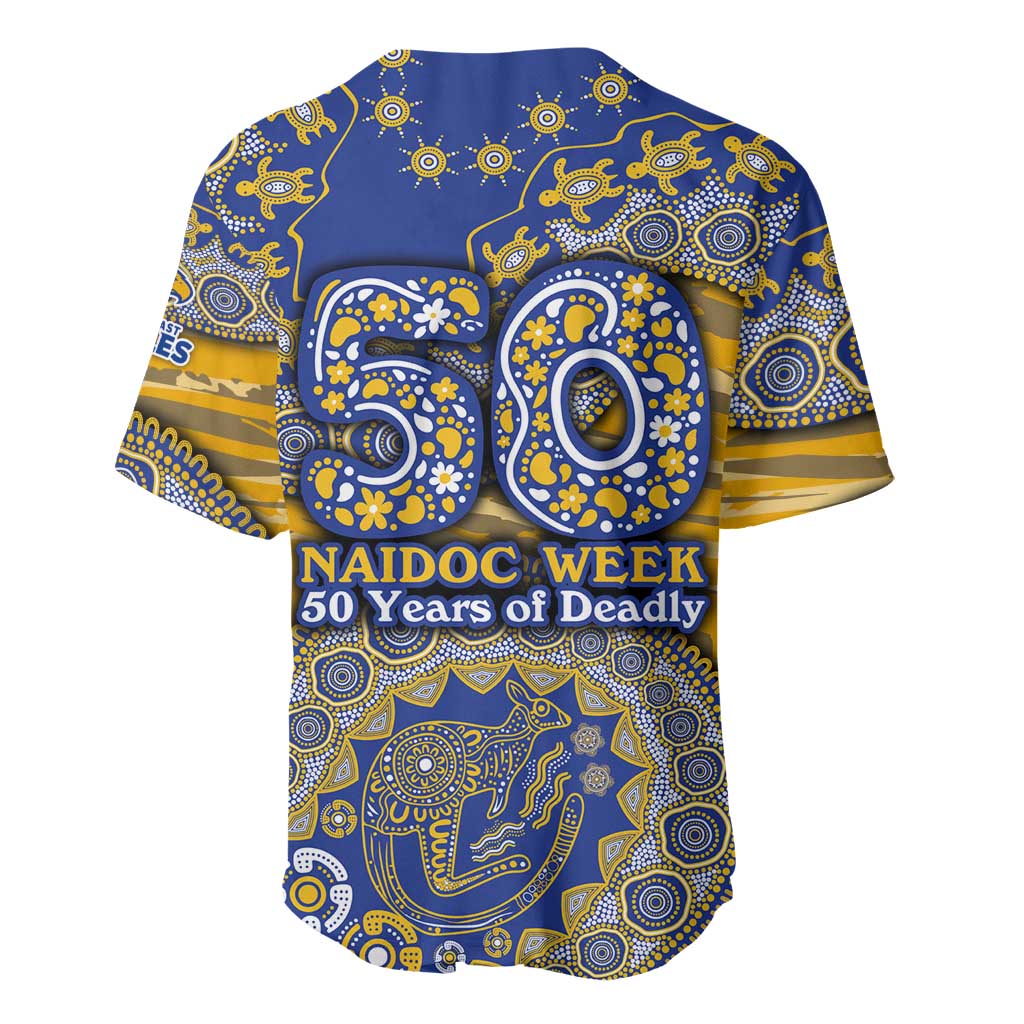 West Coast Eagles NAIDOC Week 2026 Baseball Jersey Australian Aboriginal Dot Art Dreamtime Pattern Style
