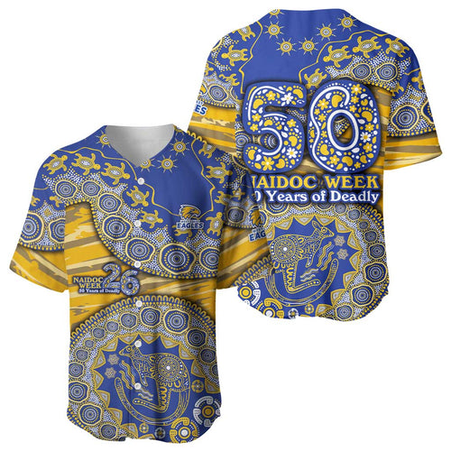 West Coast Eagles NAIDOC Week 2026 Baseball Jersey Australian Aboriginal Dot Art Dreamtime Pattern Style
