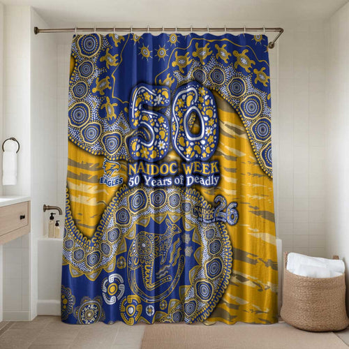 West Coast Eagles NAIDOC Week 2026 Bathroom Set Australian Aboriginal Dot Art Dreamtime Pattern Style