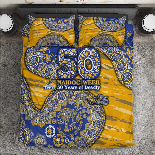 West Coast Eagles NAIDOC Week 2026 Bedding Set Australian Aboriginal Dot Art Dreamtime Pattern Style