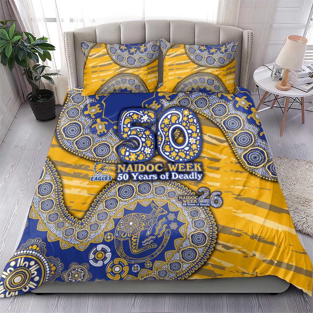 West Coast Eagles NAIDOC Week 2026 Bedding Set Australian Aboriginal Dot Art Dreamtime Pattern Style