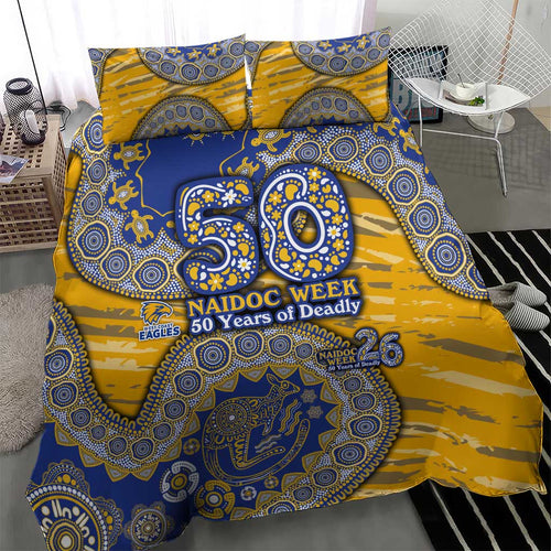 West Coast Eagles NAIDOC Week 2026 Bedding Set Australian Aboriginal Dot Art Dreamtime Pattern Style