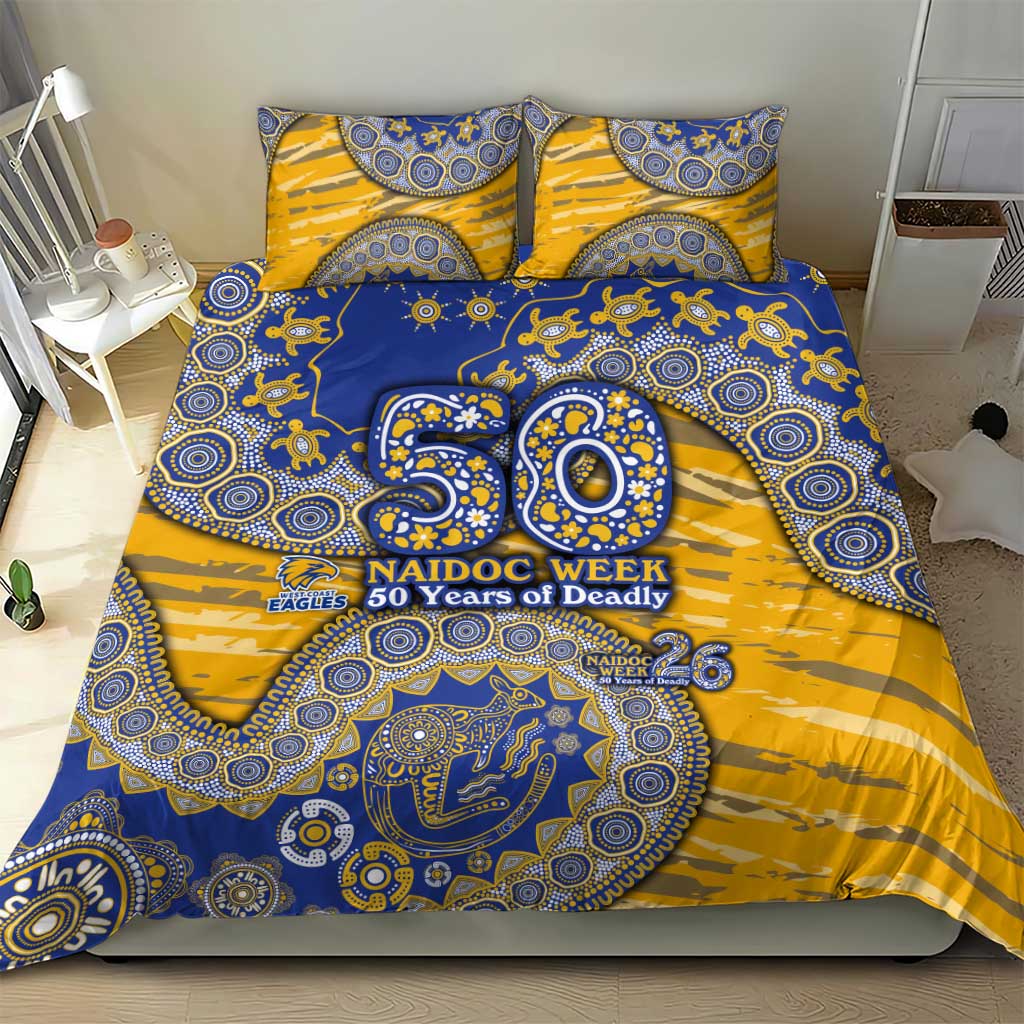 West Coast Eagles NAIDOC Week 2026 Bedding Set Australian Aboriginal Dot Art Dreamtime Pattern Style