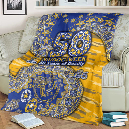 West Coast Eagles NAIDOC Week 2026 Blanket Australian Aboriginal Dot Art Dreamtime Pattern Style