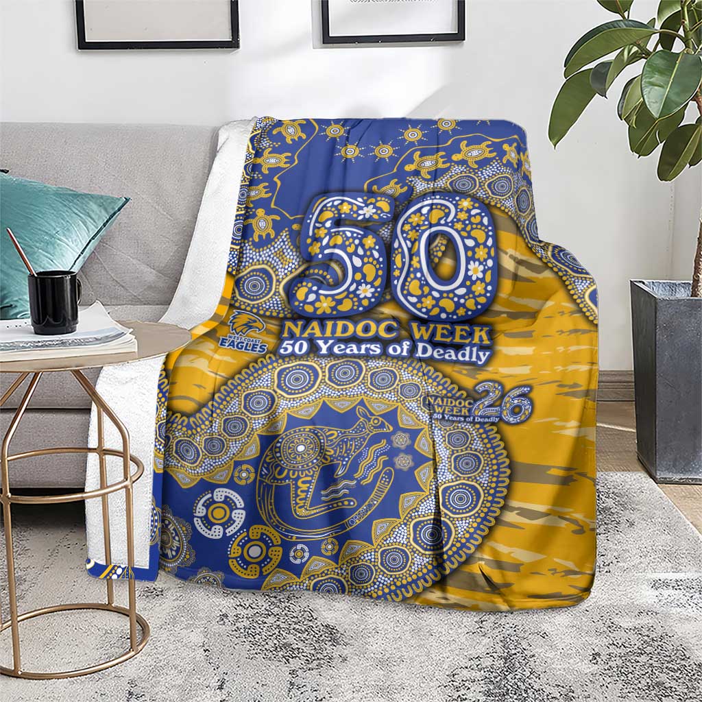 West Coast Eagles NAIDOC Week 2026 Blanket Australian Aboriginal Dot Art Dreamtime Pattern Style