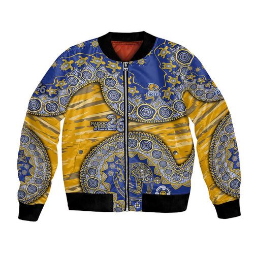 West Coast Eagles NAIDOC Week 2026 Bomber Jacket Australian Aboriginal Dot Art Dreamtime Pattern Style