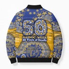 West Coast Eagles NAIDOC Week 2026 Bomber Puffer Jacket Australian Aboriginal Dot Art Dreamtime Pattern Style