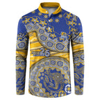 West Coast Eagles NAIDOC Week 2026 Button Sweatshirt Australian Aboriginal Dot Art Dreamtime Pattern Style