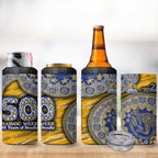 West Coast Eagles NAIDOC Week 2026 4 in 1 Can Cooler Tumbler Australian Aboriginal Dot Art Dreamtime Pattern Style