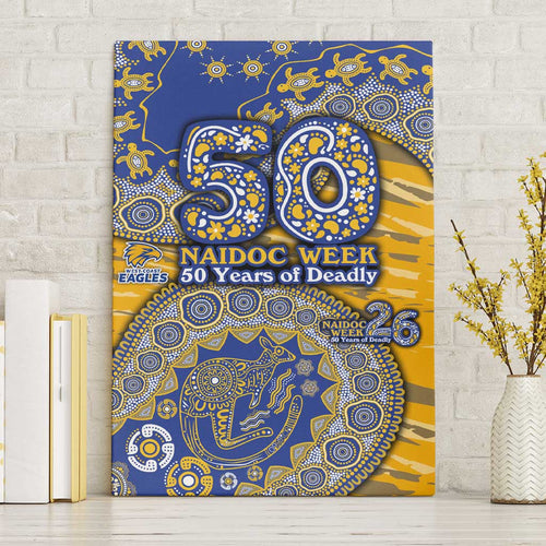 West Coast Eagles NAIDOC Week 2026 Canvas Wall Art Australian Aboriginal Dot Art Dreamtime Pattern Style