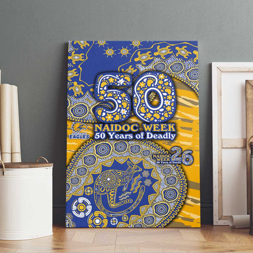 West Coast Eagles NAIDOC Week 2026 Canvas Wall Art Australian Aboriginal Dot Art Dreamtime Pattern Style