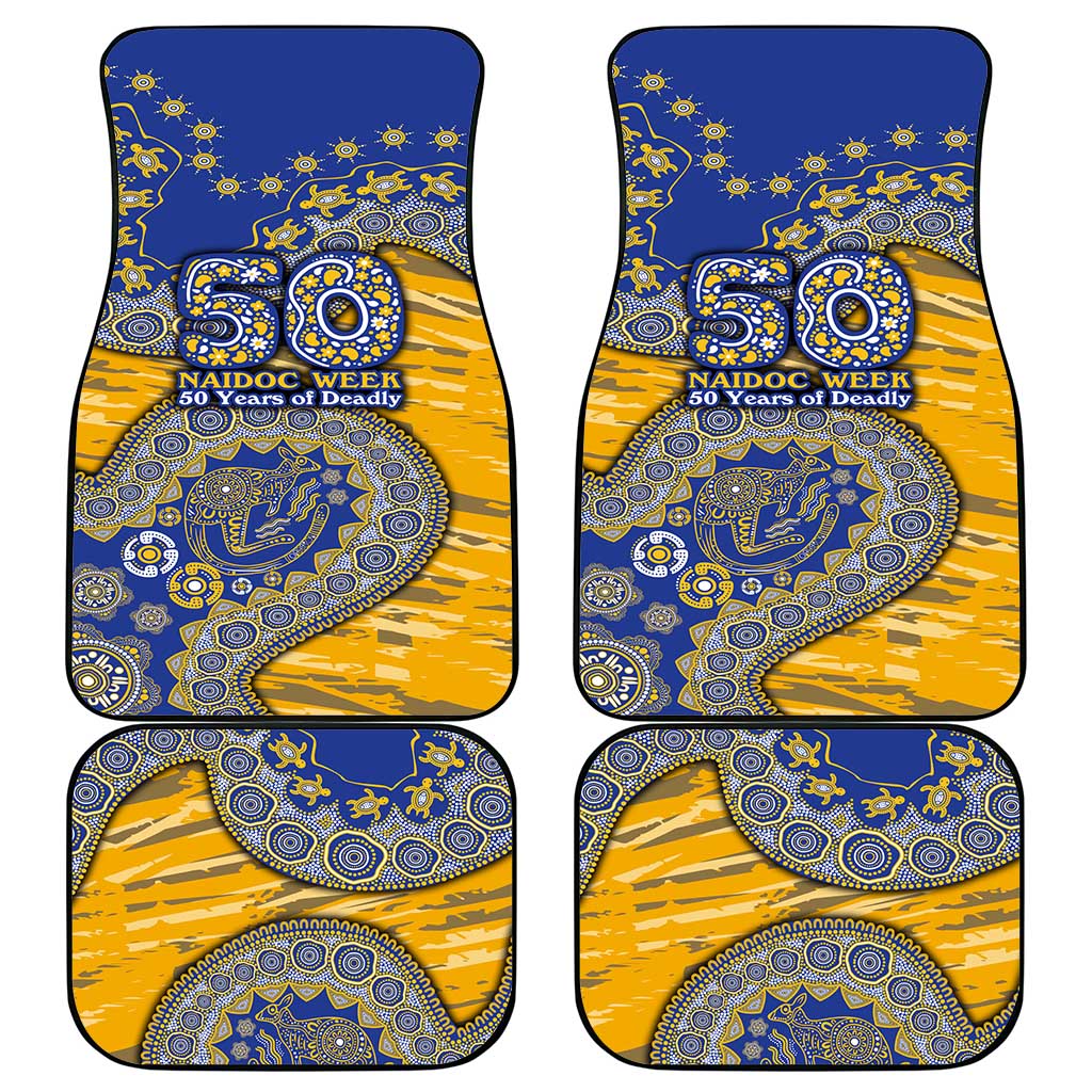 West Coast Eagles NAIDOC Week 2026 Car Mats Australian Aboriginal Dot Art Dreamtime Pattern Style