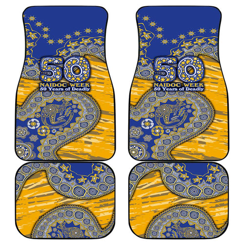 West Coast Eagles NAIDOC Week 2026 Car Mats Australian Aboriginal Dot Art Dreamtime Pattern Style