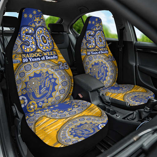 West Coast Eagles NAIDOC Week 2026 Car Seat Cover Australian Aboriginal Dot Art Dreamtime Pattern Style
