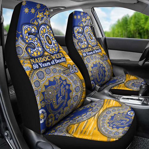 West Coast Eagles NAIDOC Week 2026 Car Seat Cover Australian Aboriginal Dot Art Dreamtime Pattern Style