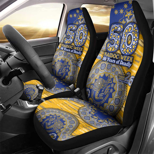 West Coast Eagles NAIDOC Week 2026 Car Seat Cover Australian Aboriginal Dot Art Dreamtime Pattern Style