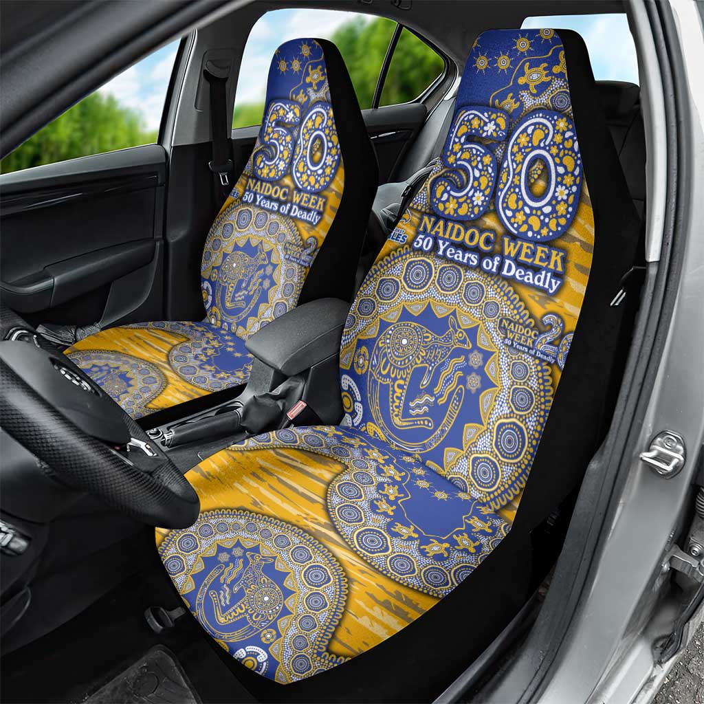West Coast Eagles NAIDOC Week 2026 Car Seat Cover Australian Aboriginal Dot Art Dreamtime Pattern Style