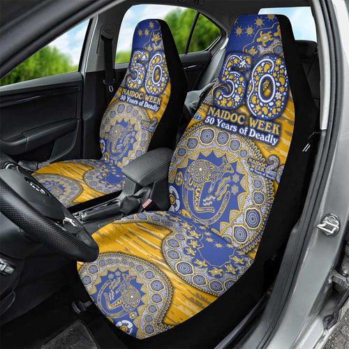 West Coast Eagles NAIDOC Week 2026 Car Seat Cover Australian Aboriginal Dot Art Dreamtime Pattern Style