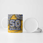 West Coast Eagles NAIDOC Week 2026 Ceramic Mug Australian Aboriginal Dot Art Dreamtime Pattern Style