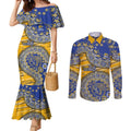 West Coast Eagles NAIDOC Week 2026 Couples Matching Mermaid Dress and Long Sleeve Button Shirt Australian Aboriginal Dot Art Dreamtime Pattern Style