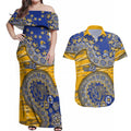 West Coast Eagles NAIDOC Week 2026 Couples Matching Off Shoulder Maxi Dress and Hawaiian Shirt Australian Aboriginal Dot Art Dreamtime Pattern Style