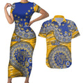 West Coast Eagles NAIDOC Week 2026 Couples Matching Short Sleeve Bodycon Dress and Hawaiian Shirt Australian Aboriginal Dot Art Dreamtime Pattern Style