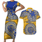 West Coast Eagles NAIDOC Week 2026 Couples Matching Short Sleeve Bodycon Dress and Hawaiian Shirt Australian Aboriginal Dot Art Dreamtime Pattern Style