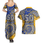 West Coast Eagles NAIDOC Week 2026 Couples Matching Summer Maxi Dress and Hawaiian Shirt Australian Aboriginal Dot Art Dreamtime Pattern Style