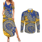 West Coast Eagles NAIDOC Week 2026 Couples Matching Summer Maxi Dress and Long Sleeve Button Shirt Australian Aboriginal Dot Art Dreamtime Pattern Style