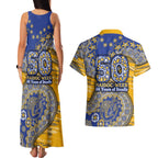 West Coast Eagles NAIDOC Week 2026 Couples Matching Tank Maxi Dress and Hawaiian Shirt Australian Aboriginal Dot Art Dreamtime Pattern Style