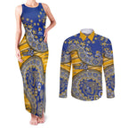 West Coast Eagles NAIDOC Week 2026 Couples Matching Tank Maxi Dress and Long Sleeve Button Shirt Australian Aboriginal Dot Art Dreamtime Pattern Style