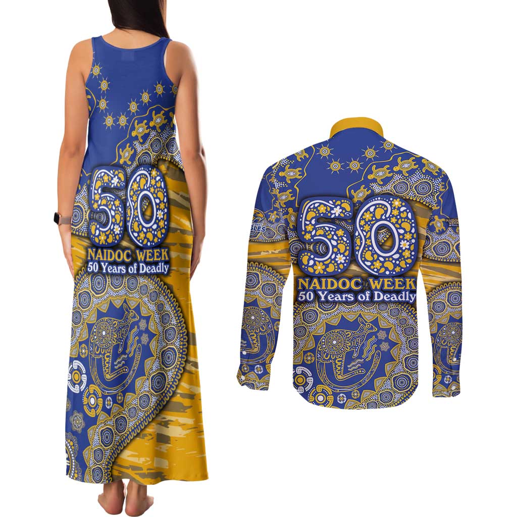 West Coast Eagles NAIDOC Week 2026 Couples Matching Tank Maxi Dress and Long Sleeve Button Shirt Australian Aboriginal Dot Art Dreamtime Pattern Style