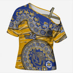 West Coast Eagles NAIDOC Week 2026 Cross Shoulder Shirt Australian Aboriginal Dot Art Dreamtime Pattern Style