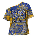 West Coast Eagles NAIDOC Week 2026 Cross Shoulder Shirt Australian Aboriginal Dot Art Dreamtime Pattern Style