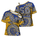 West Coast Eagles NAIDOC Week 2026 Cross Shoulder Shirt Australian Aboriginal Dot Art Dreamtime Pattern Style