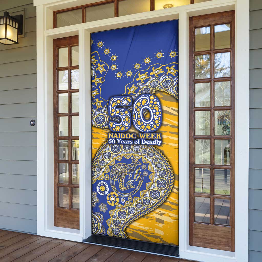 West Coast Eagles NAIDOC Week 2026 Door Cover Australian Aboriginal Dot Art Dreamtime Pattern Style