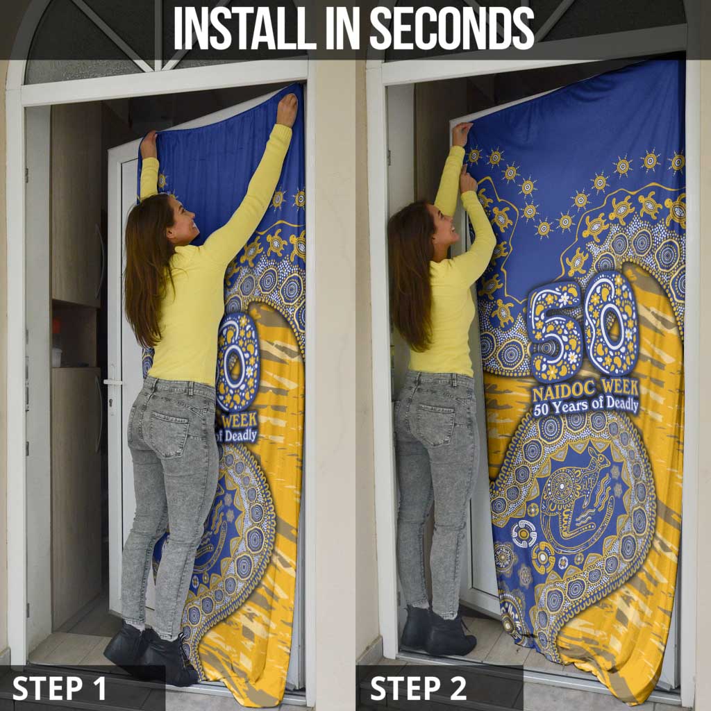 West Coast Eagles NAIDOC Week 2026 Door Cover Australian Aboriginal Dot Art Dreamtime Pattern Style