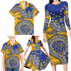 West Coast Eagles NAIDOC Week 2026 Family Matching Long Sleeve Bodycon Dress and Hawaiian Shirt Australian Aboriginal Dot Art Dreamtime Pattern Style