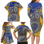 West Coast Eagles NAIDOC Week 2026 Family Matching Long Sleeve Bodycon Dress and Hawaiian Shirt Australian Aboriginal Dot Art Dreamtime Pattern Style