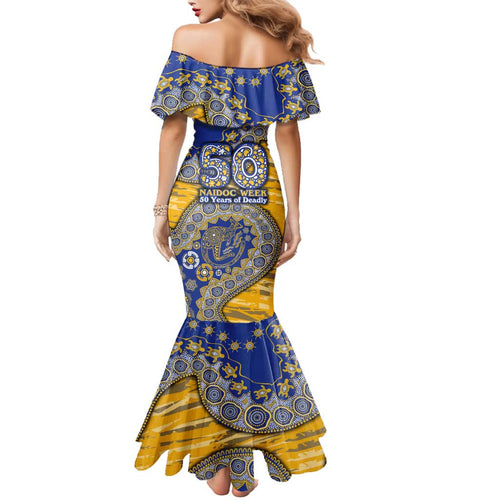 West Coast Eagles NAIDOC Week 2026 Family Matching Mermaid Dress and Hawaiian Shirt Australian Aboriginal Dot Art Dreamtime Pattern Style