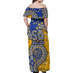 West Coast Eagles NAIDOC Week 2026 Family Matching Off Shoulder Maxi Dress and Hawaiian Shirt Australian Aboriginal Dot Art Dreamtime Pattern Style