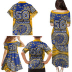 West Coast Eagles NAIDOC Week 2026 Family Matching Puletasi and Hawaiian Shirt Australian Aboriginal Dot Art Dreamtime Pattern Style