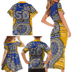 West Coast Eagles NAIDOC Week 2026 Family Matching Short Sleeve Bodycon Dress and Hawaiian Shirt Australian Aboriginal Dot Art Dreamtime Pattern Style