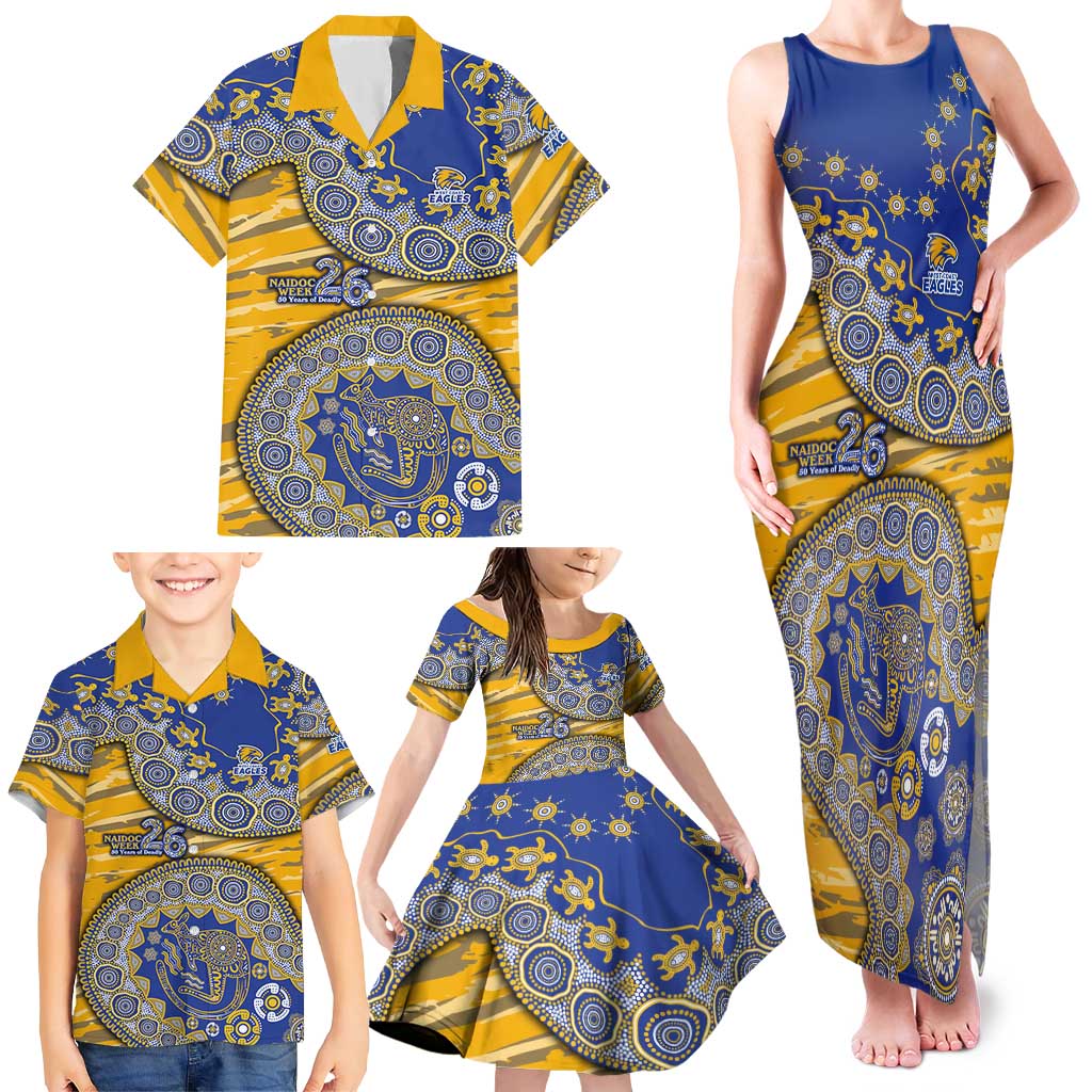 West Coast Eagles NAIDOC Week 2026 Family Matching Tank Maxi Dress and Hawaiian Shirt Australian Aboriginal Dot Art Dreamtime Pattern Style