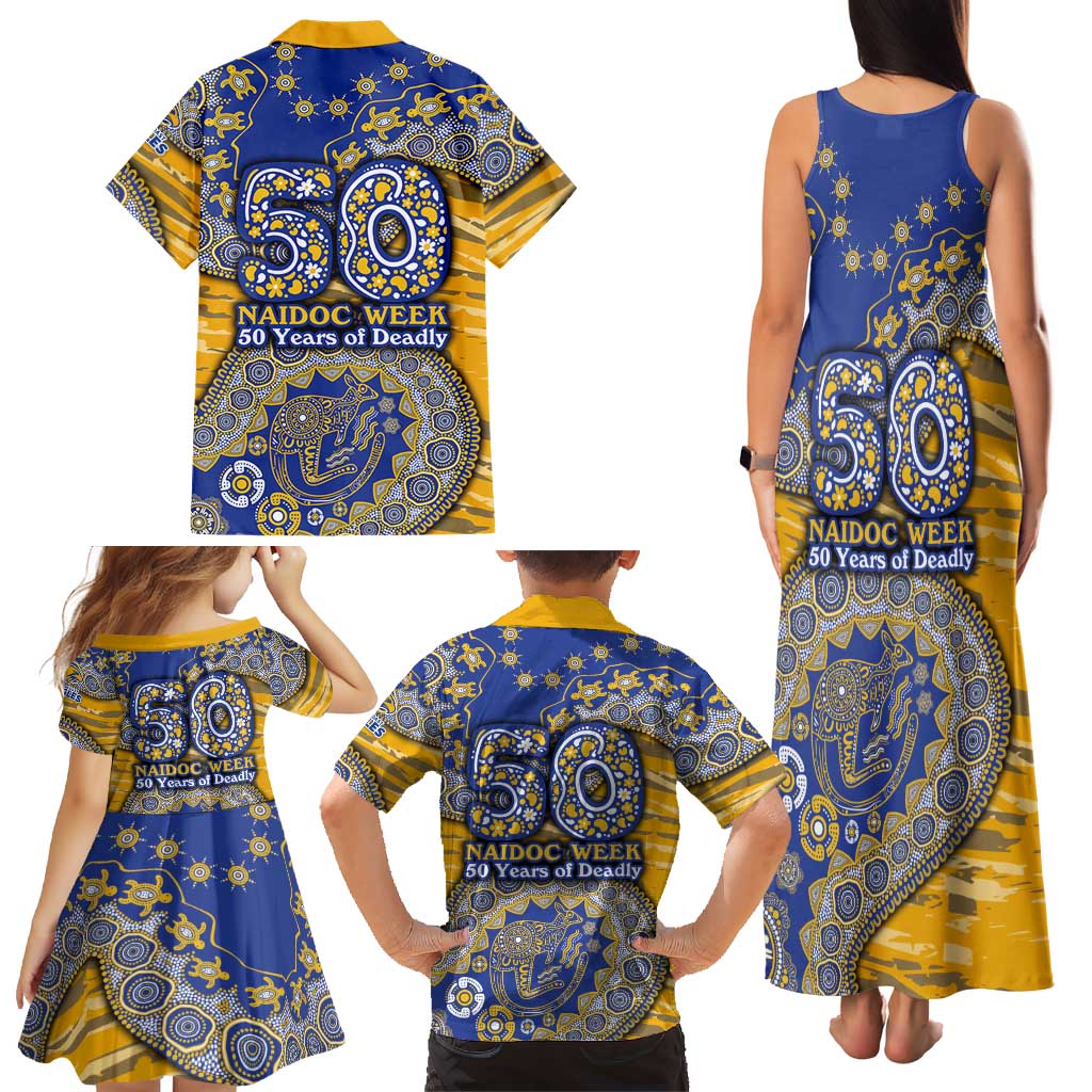 West Coast Eagles NAIDOC Week 2026 Family Matching Tank Maxi Dress and Hawaiian Shirt Australian Aboriginal Dot Art Dreamtime Pattern Style