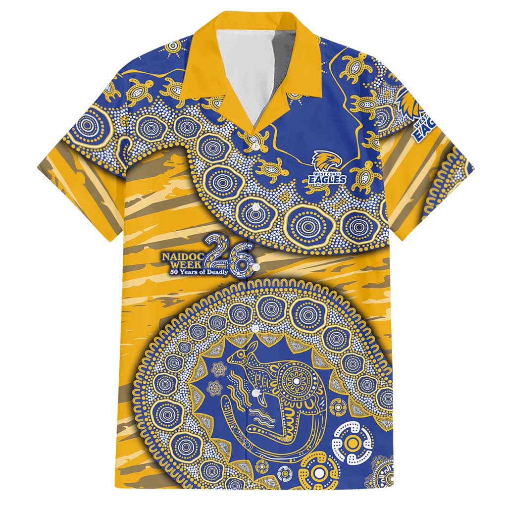 West Coast Eagles NAIDOC Week 2026 Hawaiian Shirt Australian Aboriginal Dot Art Dreamtime Pattern Style