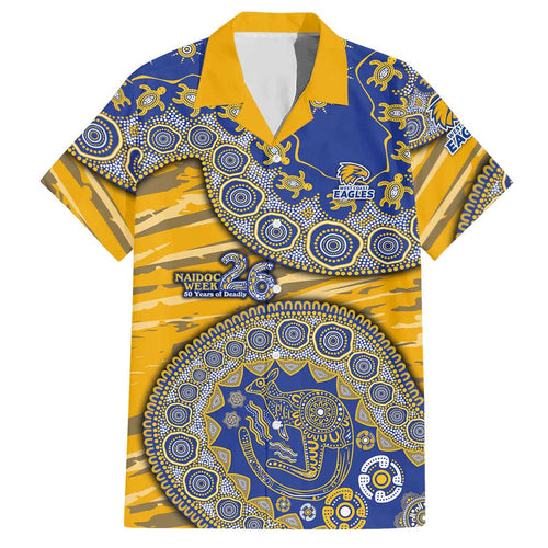 West Coast Eagles NAIDOC Week 2026 Hawaiian Shirt Australian Aboriginal Dot Art Dreamtime Pattern Style